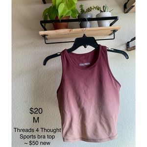 Threads 4 Thought sports bra cropped top medium